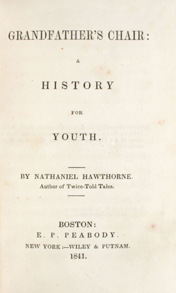 Grandfather's Chair: A History for Youth