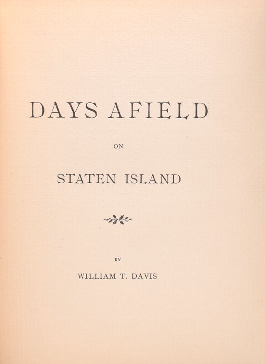 Days Afield on Staten Island