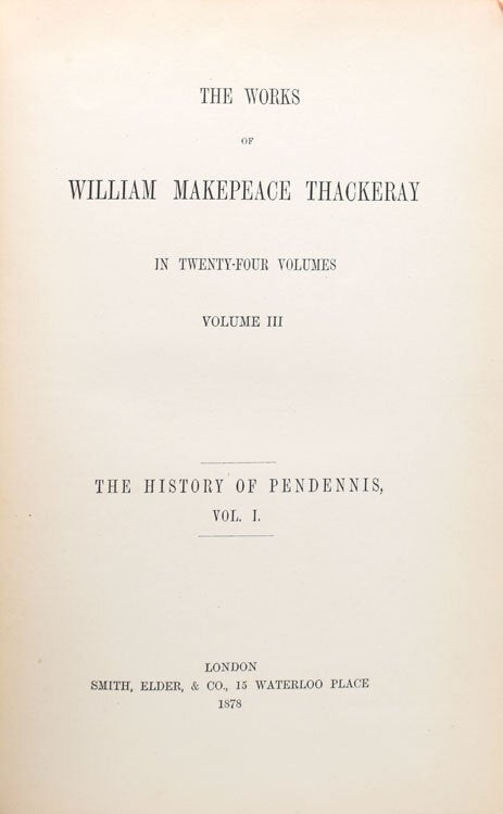 The Works of William Makepeace Thackeray