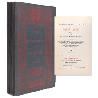 Item #319436 Catalogue of the collection of the late Peter Gilsey. part I : art, literature,...