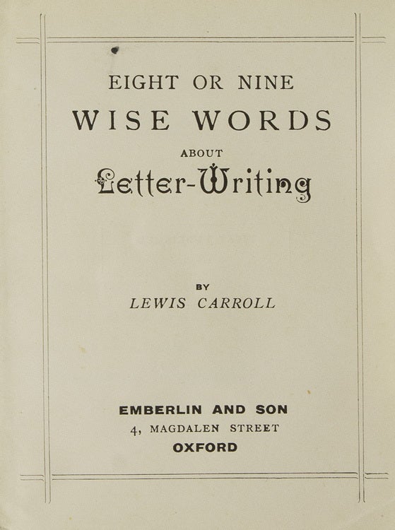 Eight or Nine Wise Words about Letter-Writing [with Stamp Case and Envelope (4/5)