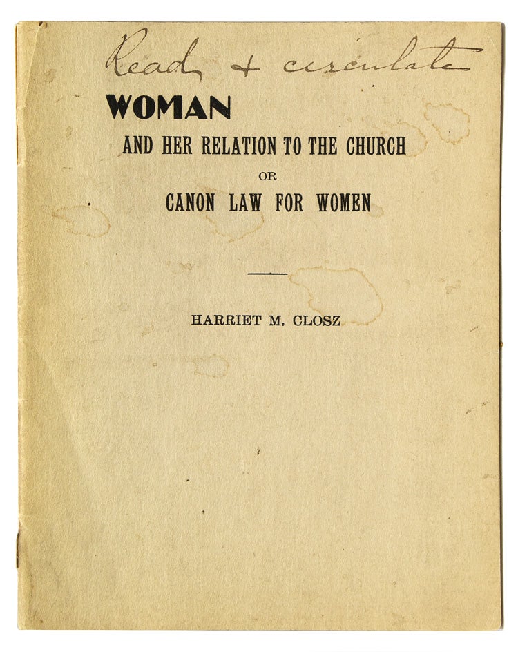 Woman and Her Relation to the Church