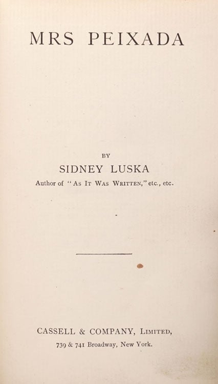 Mrs. Peixada by Sidney Luska