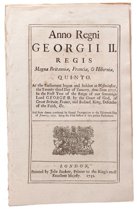 Item #319975 Anno Regni Georgii II ... An Act for encouraging the Growth of Coffee in His...