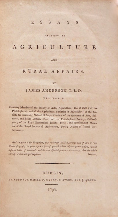 Essays Relating to Agriculture and Rural Affairs