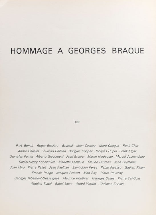 Hommage à Georges Braque