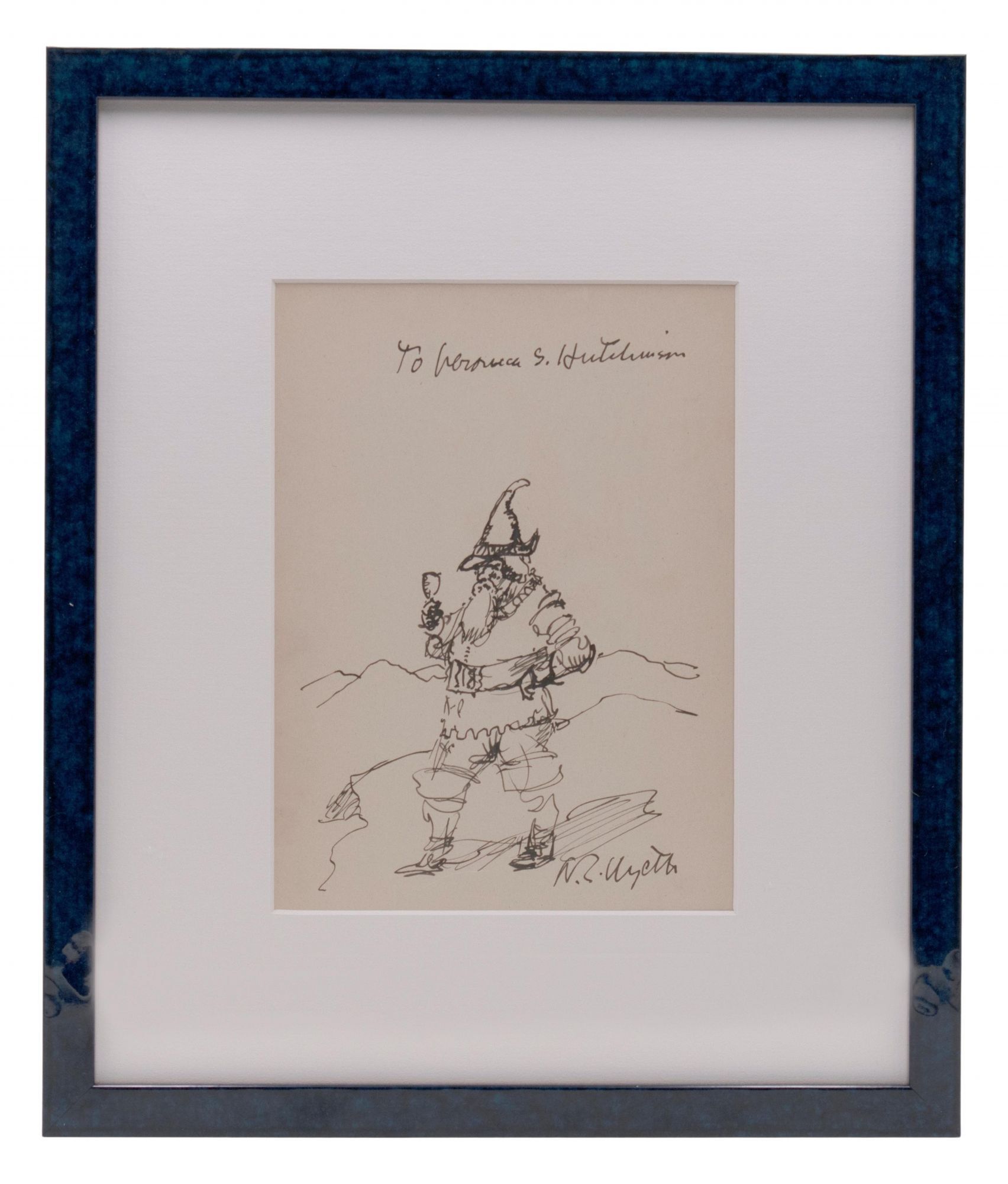 Ink drawing of Rip Van Winkle - NEWELL CONVERS WYETH, N. C. Wyeth