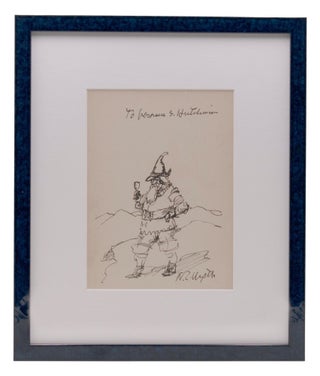 Item #320296 Ink drawing of Rip Van Winkle. NEWELL CONVERS WYETH, N. C. Wyeth