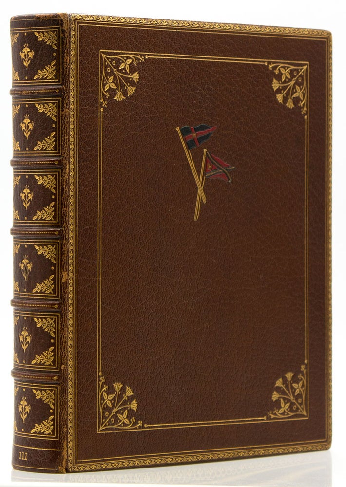 Manuscript diary of a yachting and bear-hunting trip to Alaska, inscribed at the head of the first page: "Just a Shooting Trip to Alaska & a few of my comic friends" and signed E.F. Hutton, May 9, 1934"