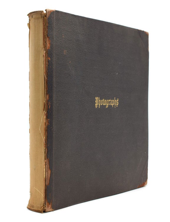 Album of Japanese 8 hand-coloured photographs and 14 others mostly Mexican including birds eye view of the city of Zacatecas, Statues of Guitlahuac, Hotel del Jardin, water carere, La Viga tipped into an album