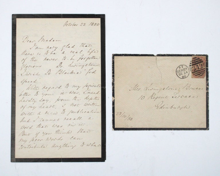 Item #320579 Autograph letter, signed ("Florence Nightingale"), to explorer David Livingstone's daughter Mrs. Livingstone Bruce, praising her father and agreeing to be quoted in a to be published biography on Dr. Livingstone. Florence Nightingale.