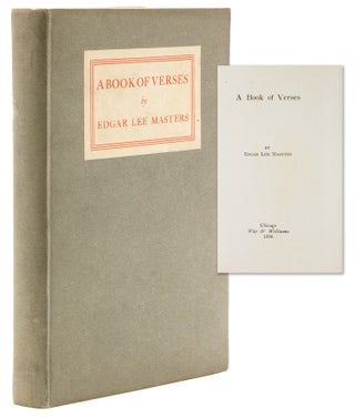 Item #321009 A Book of Verses. Edgar Lee Masters
