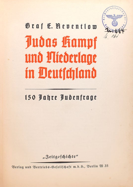 Judas Kampf und Niederlage in Deuttschland 150 Jahre Judenfrage