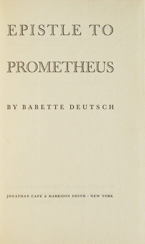 Epistle to Prometheus