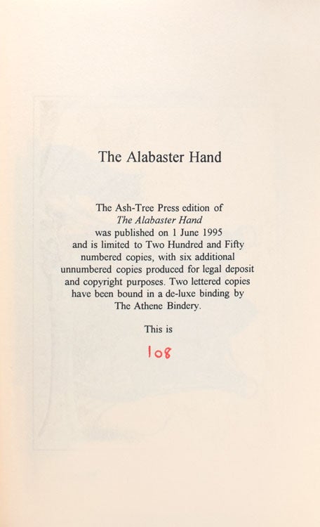 The Alabaster Hand and Other Ghost Stories. [Introduction by Michael Cox]
