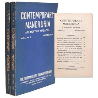 Item #321849 Contemporary Manchuria A Bi-Monthly Magazine Vol. I Nos. 3 & 4