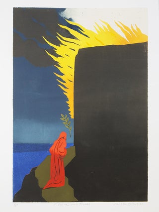 Item #321872 Dante Amid Flames, Giclee Print. Milton Glaser