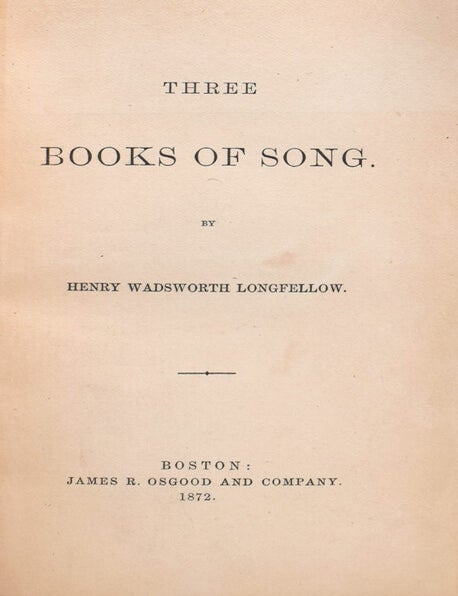 Three Books of Song