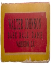 Walter Johnson Base Ball Game