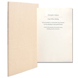Item #322405 Limp Vellum Binding and its potential as a conservation type structure for the...