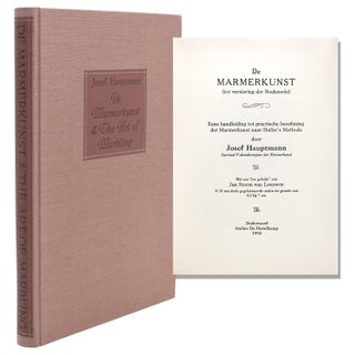 Item #322408 De Marmerkunst (tot versiering der Boeksnede) ... [The Art of Marbling (for the...