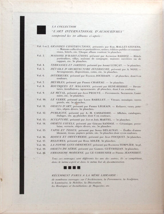 L'Art International d'Aujourd'hui. Vol. 10. Le Verre