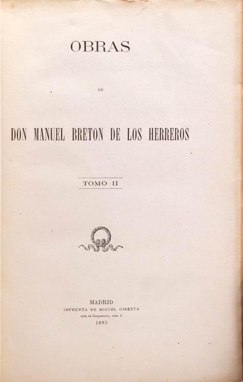 Obras de Don Manuel Breton de Los Herreos