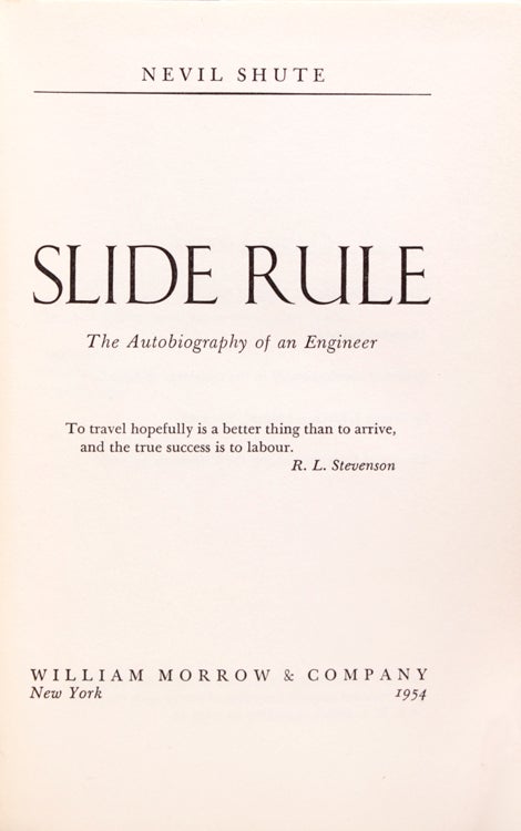 Slide Rule. The Autobiography of an Engineer
