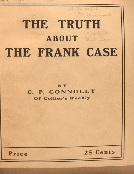 Sammelband of material relating to Leo M. Frank, assembled by Herbert J. Hannoch