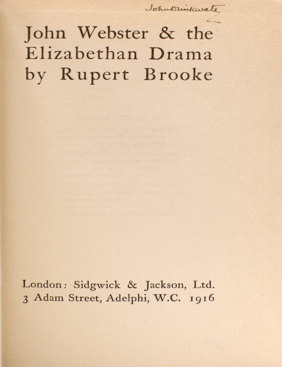 John Webster & the Elizabethan Drama
