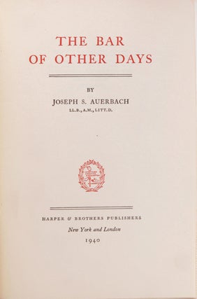 The Bar of Other Days