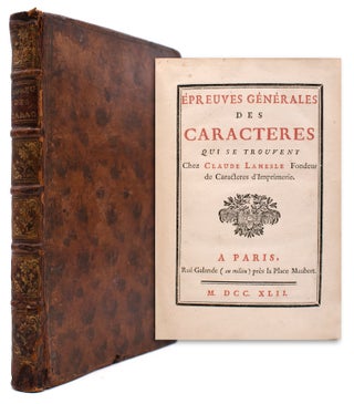 Item #323040 Épreuves Générales des Caractères qui se trouvent chez Claude Lamesle. Claude...