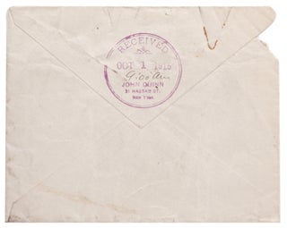 Autograph letter, signed (“R Duchamp Villon”), to John Quinn, 15 Septmber 1915