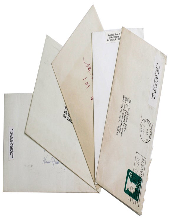 Annotated Letter to NY Times with note to William Targ, her publisher in her hand , 8 envelopes,... (3/5)