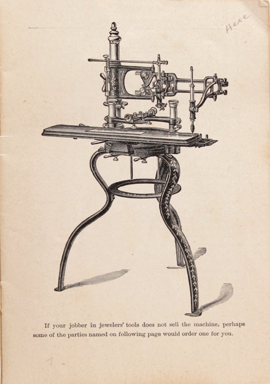 Illustrated Catalogue, Price List and Instruction Book of Francis Engraving Machines...sold by Whoiesale Dealers in Jeweler's Tools..