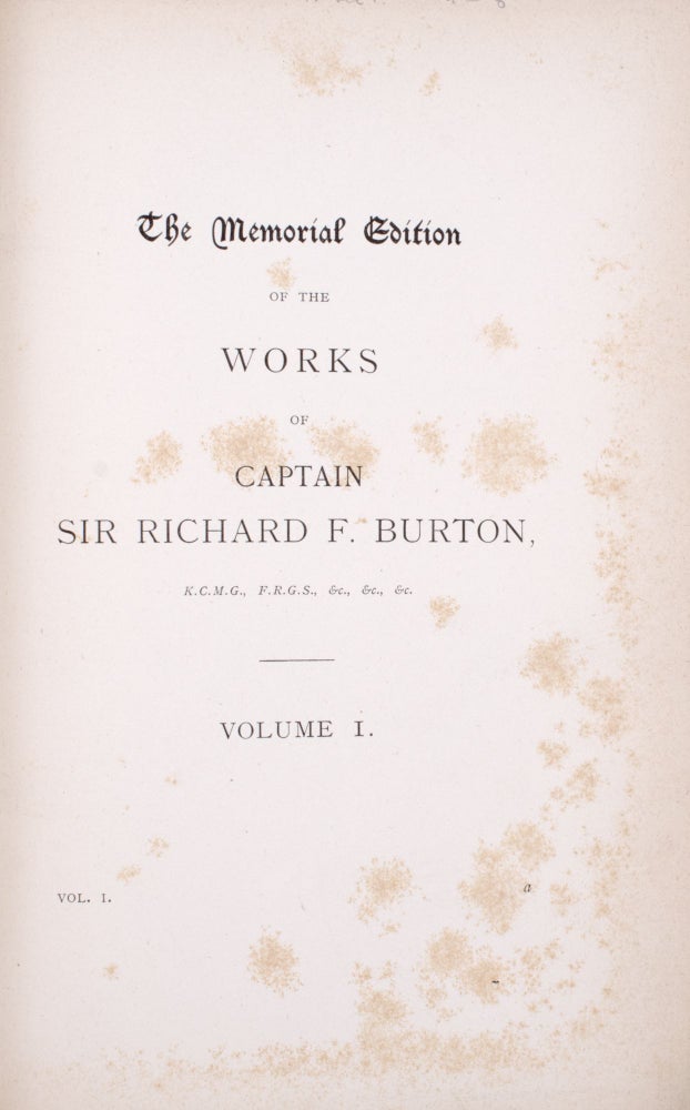 Personal Narrative of a Pilgrimage to Al-Madinah & Meccah. Edited by His Wife, Isabel Burton