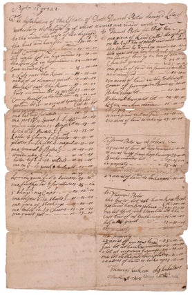 Item #323891 Four early documents relating to Waterbury, Connecticut, including several...