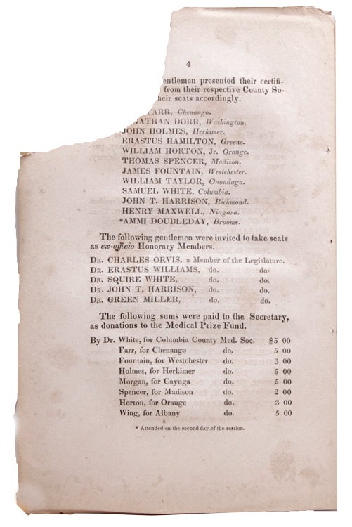 Transactions of the Medical Society of the State of New-York, for the Year 1830...with the Annual Address, by T. Romeyn Beck, M.D