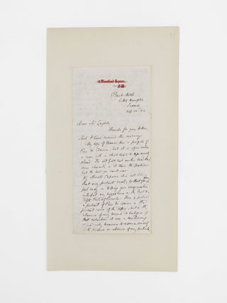 Item #324319 Two Autograph Letters, signed ("Marian E. Lewes") to Frederic, 1st Baron...