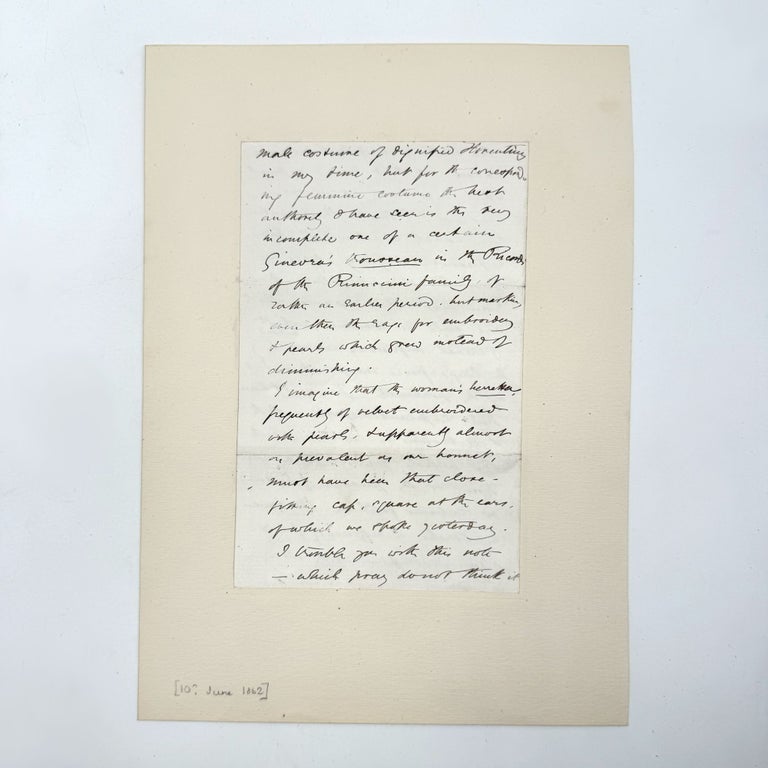 Two Autograph Letters, signed ("Marian E. Lewes") to Frederic, 1st Baron Leighton, 1862... (3/5)