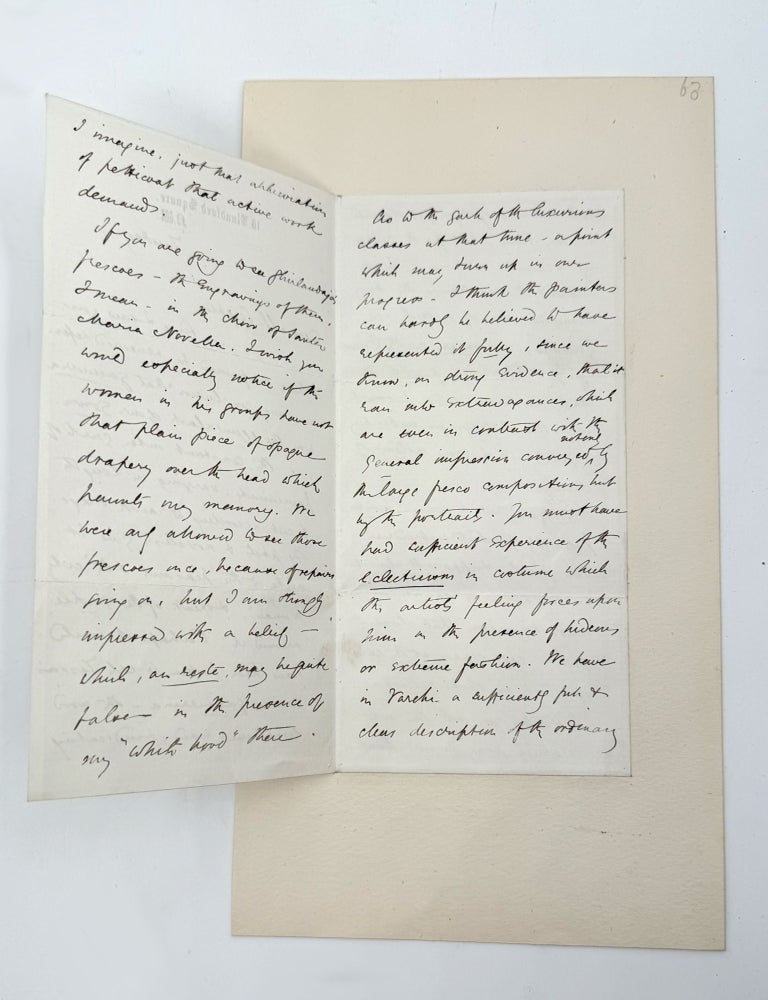 Two Autograph Letters, signed ("Marian E. Lewes") to Frederic, 1st Baron Leighton, 1862... (4/5)