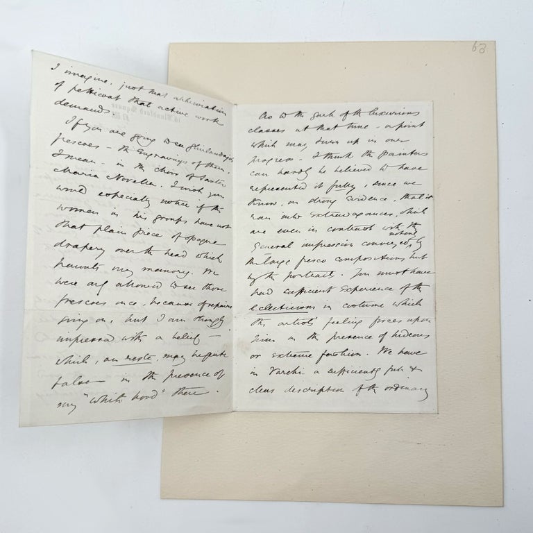 Two Autograph Letters, signed ("Marian E. Lewes") to Frederic, 1st Baron Leighton, 1862... (4/5)