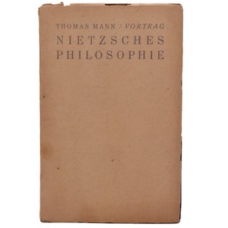 Item #324907 Nietzsches Philosophie im Lichte Unserer Erfahrung. Thomas Mann