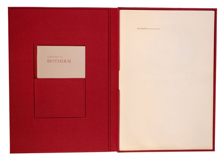 Biotherm (For Bill Berkson). Lithographs by Jim Dine. Introduction by Andrew Hoyem; essay and glossary by Bill Berkson