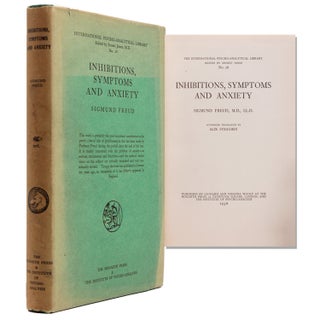 Item #325338 Inhibitions, Symptoms and Anxiety. Authorized translation by Alix Strachey. Sigmund...
