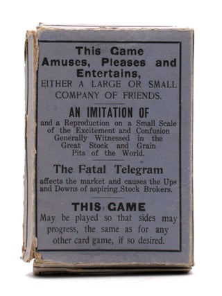 Item #325354 Gavitt's Stock Exchange ... The Great College and Society Card Game ... Corner...