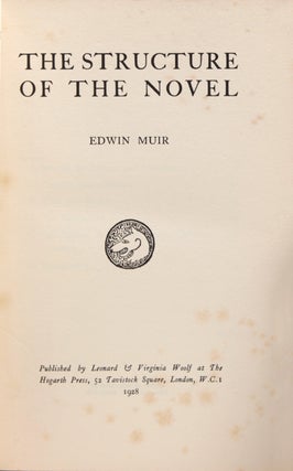 Item #325371 The Structure of the Novel. Edwin Muir