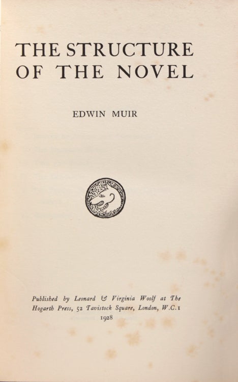 Item #325371 The Structure of the Novel. Edwin Muir.