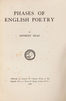 Item #325372 Phases of English Poetry. Herbert Read