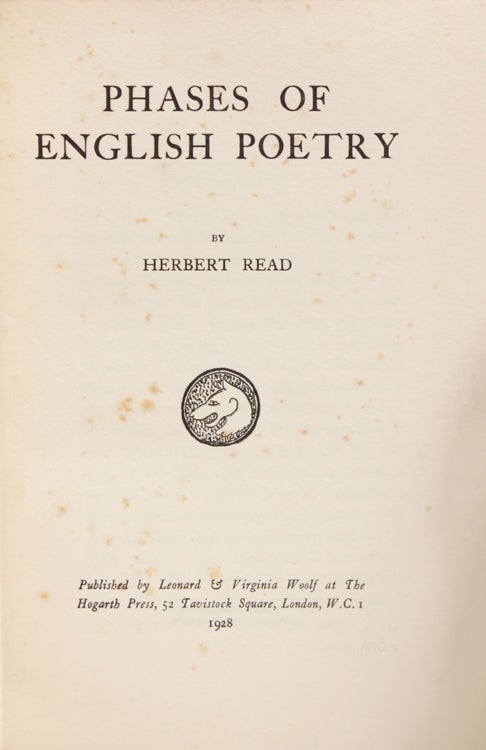 Item #325372 Phases of English Poetry. Herbert Read.